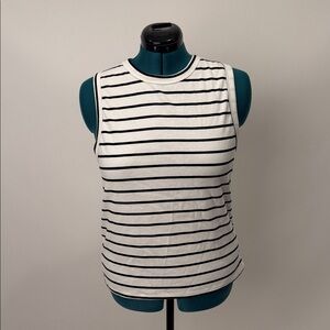 Green Envelope Monochrome Striped Tank Top